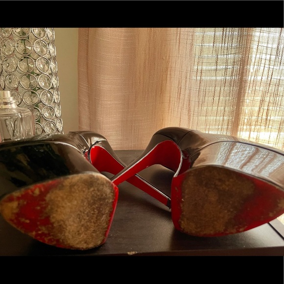 AUTHENTIC black peep toe 6” Christian Louboutin - Picture 4 of 5